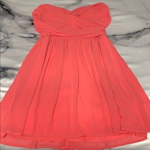 Coral Strapless Dress